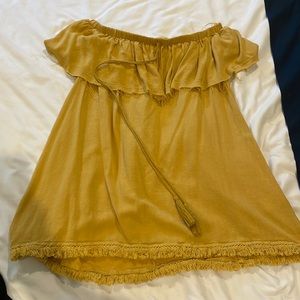 A cute off the shoulder shirt